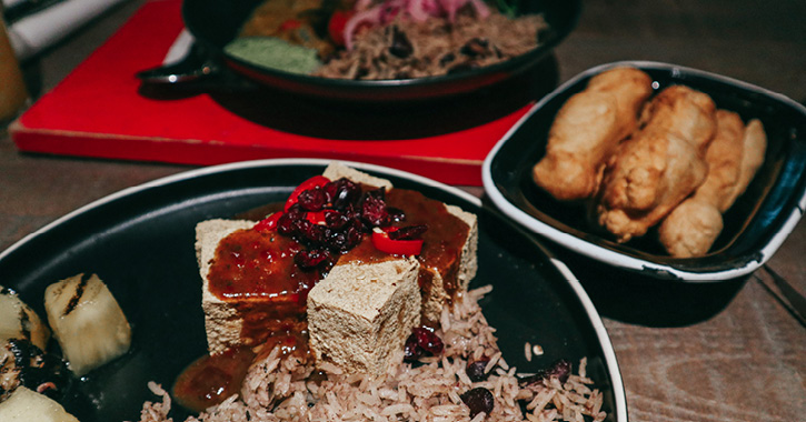 vegan food on offer at Turtle Bay Durham